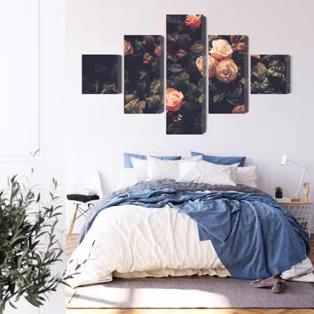 Canvastavla - Pastel roses in vintage style