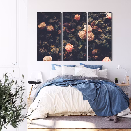 Canvastavla - Pastel roses in vintage style