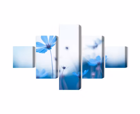 Canvastavla - Delicate blue flowers