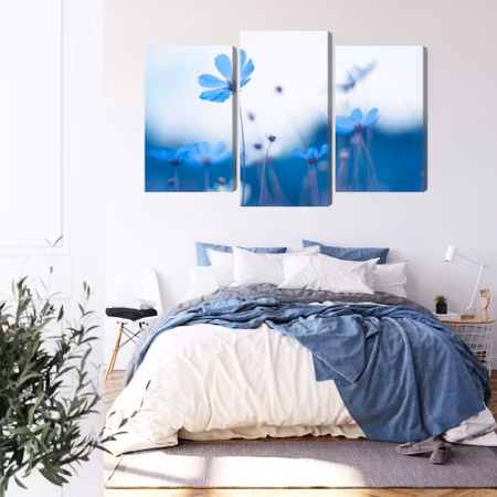 Canvastavla - Delicate blue flowers