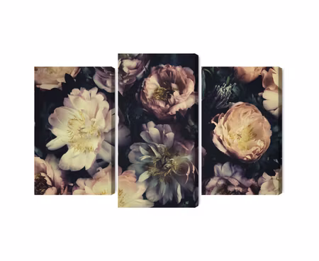 Canvastavla - A bouquet of colorful flowers in vintage