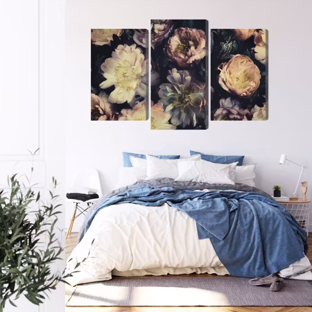 Canvastavla - A bouquet of colorful flowers in vintage