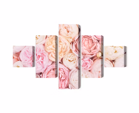 Canvastavla - Blooming flowers in pastel colors