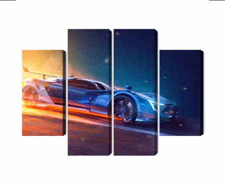 Canvastavla - 3d futuristic sports car