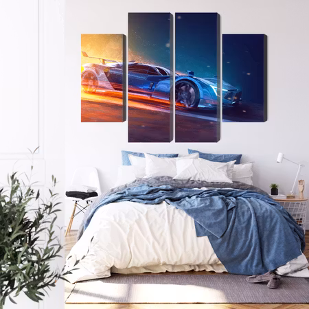 Canvastavla - 3d futuristic sports car