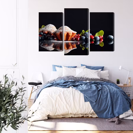 Canvastavla - Muffins with fruits