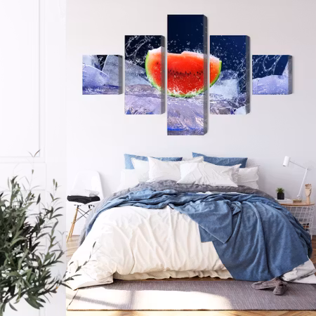 Canvastavla - Watermelon on ice