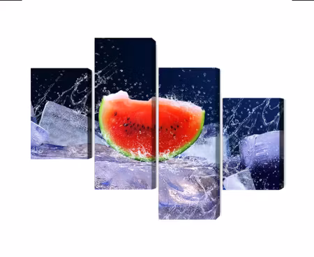 Canvastavla - Watermelon on ice