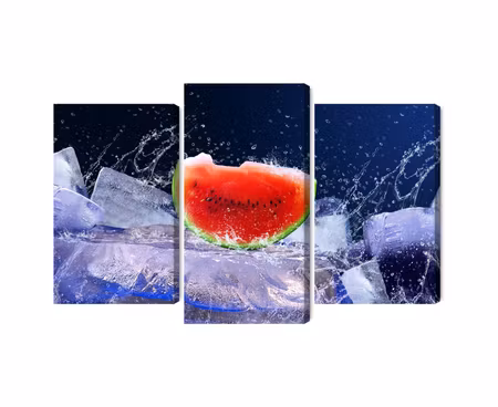 Canvastavla - Watermelon on ice