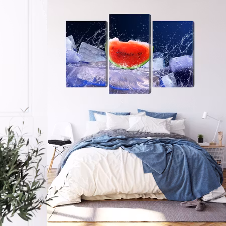 Canvastavla - Watermelon on ice