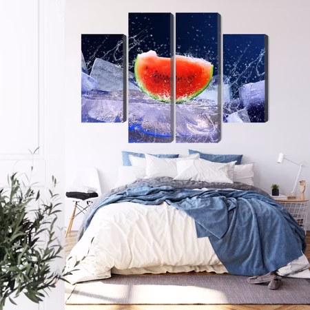 Canvastavla - Watermelon on ice