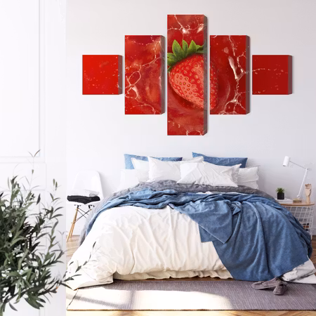 Canvastavla - Juicy strawberry