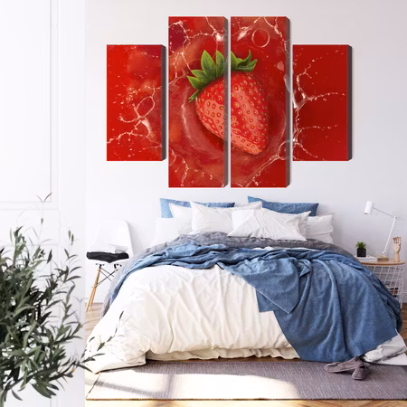 Canvastavla - Juicy strawberry