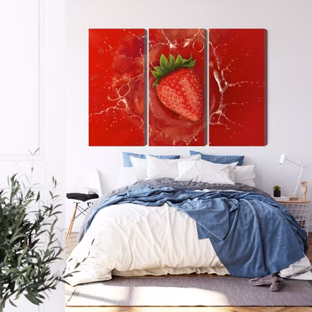 Canvastavla - Juicy strawberry