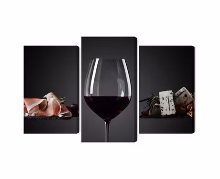 Canvastavla - A glass of red wine