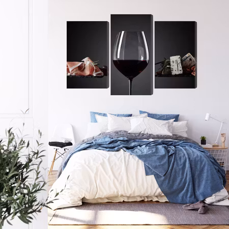 Canvastavla - A glass of red wine