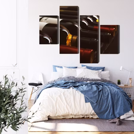 Canvastavla - Delicious wine bottles