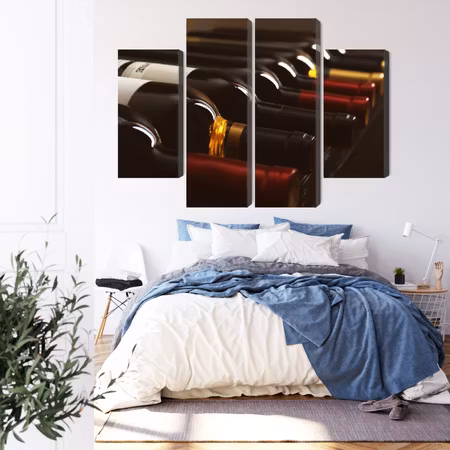 Canvastavla - Delicious wine bottles