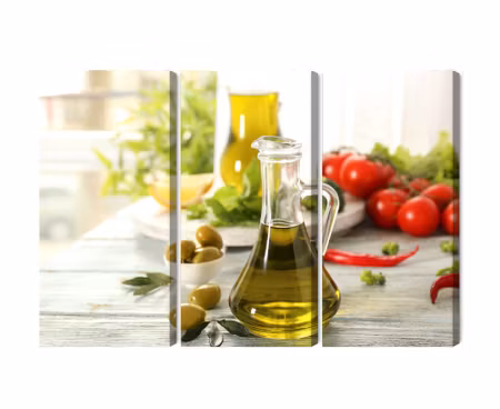 Canvastavla - Jug with fresh oil