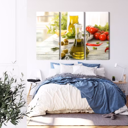 Canvastavla - Jug with fresh oil