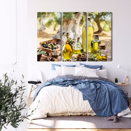 Canvastavla - Oil bottles