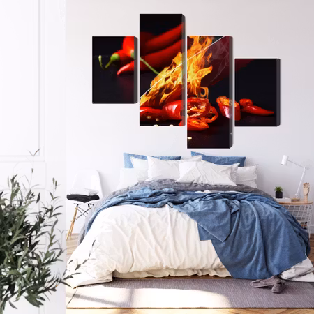 Canvastavla - Burning knife