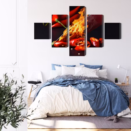 Canvastavla - Burning knife