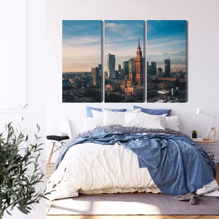 Canvastavla - Warsaw and the view of the palace of