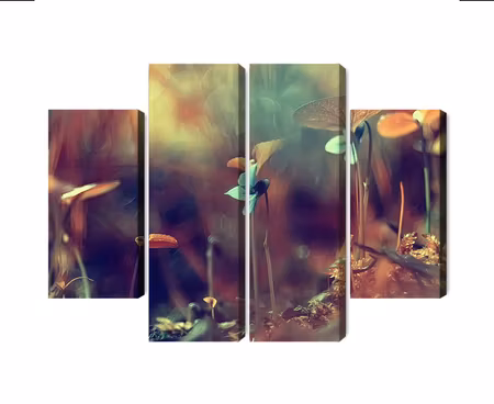 Canvastavla - Delicate plants on a macro scale