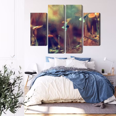 Canvastavla - Delicate plants on a macro scale