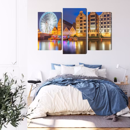 Canvastavla - Mot?awa in gda?sk and the ferris wheel