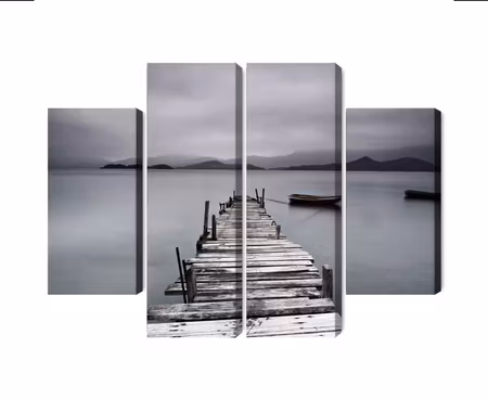 Canvastavla - Misty lake