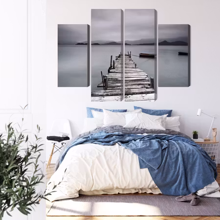 Canvastavla - Misty lake