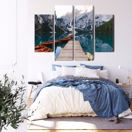 Canvastavla - Lake braies in Italy