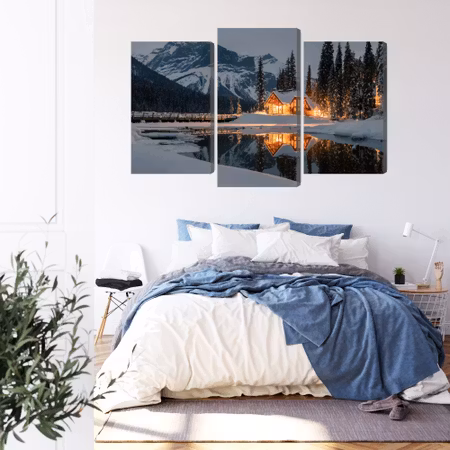 Canvastavla - Emerald lake in Canada in winter