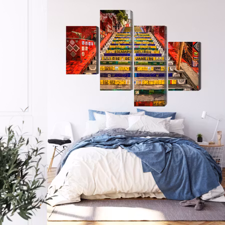 Canvastavla - Selaron stairs in the historic center of