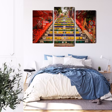 Canvastavla - Selaron stairs in the historic center of