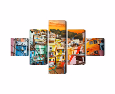 Canvastavla - Rio de janeiro city center and colorful