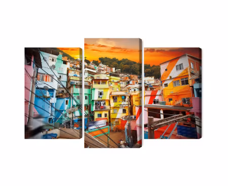 Canvastavla - Rio de janeiro city center and colorful