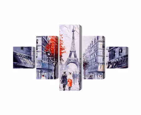 Canvastavla - The view of the paris street as if it