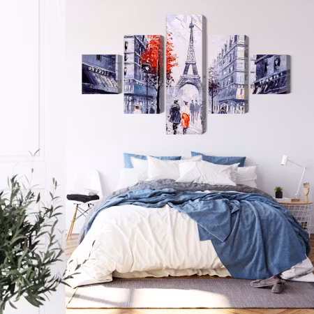 Canvastavla - The view of the paris street as if it