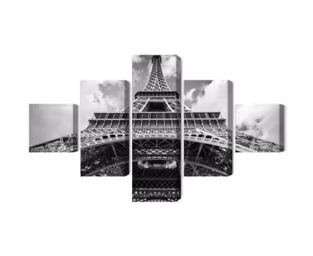 Canvastavla - Paris eiffel tower black and white view