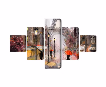 Canvastavla - View of the street of paris as painted