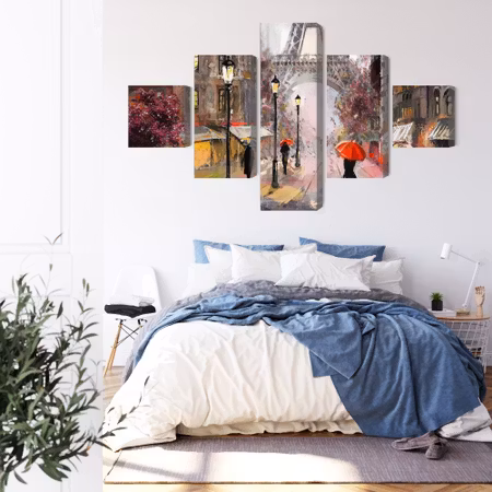 Canvastavla - View of the street of paris as painted