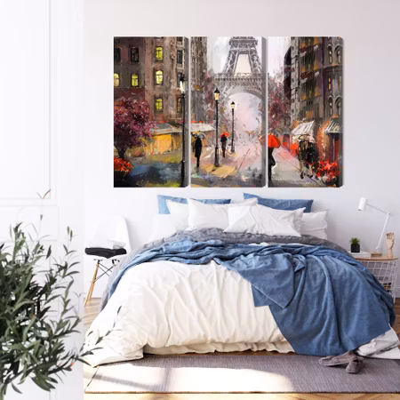 Canvastavla - View of the street of paris as painted