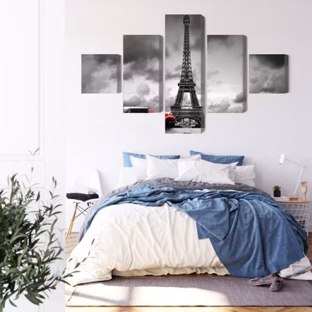 Canvastavla - Black and white view of the eiffel tower