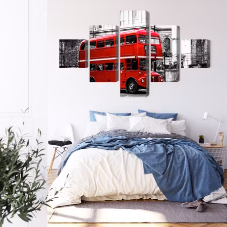 Canvastavla - A double decker bus in london