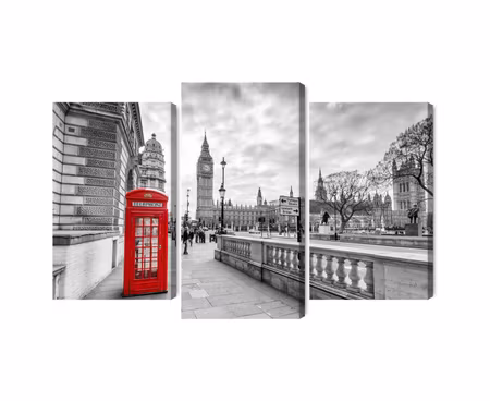 Canvastavla - Red london telephone booth 3d