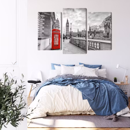 Canvastavla - Red london telephone booth 3d
