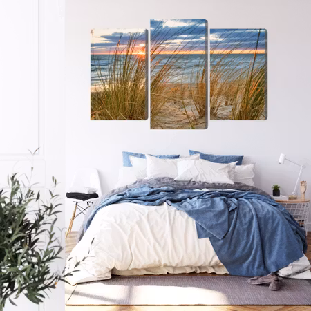 Canvastavla - Sunrise on the beach of rügen